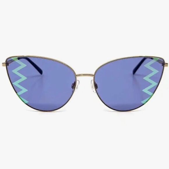 NIB M MISSONI Sunglasses Gold Violet Frame - Picture 10 of 10